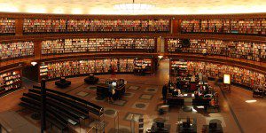 library bookshelves university