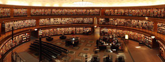 library bookshelves university