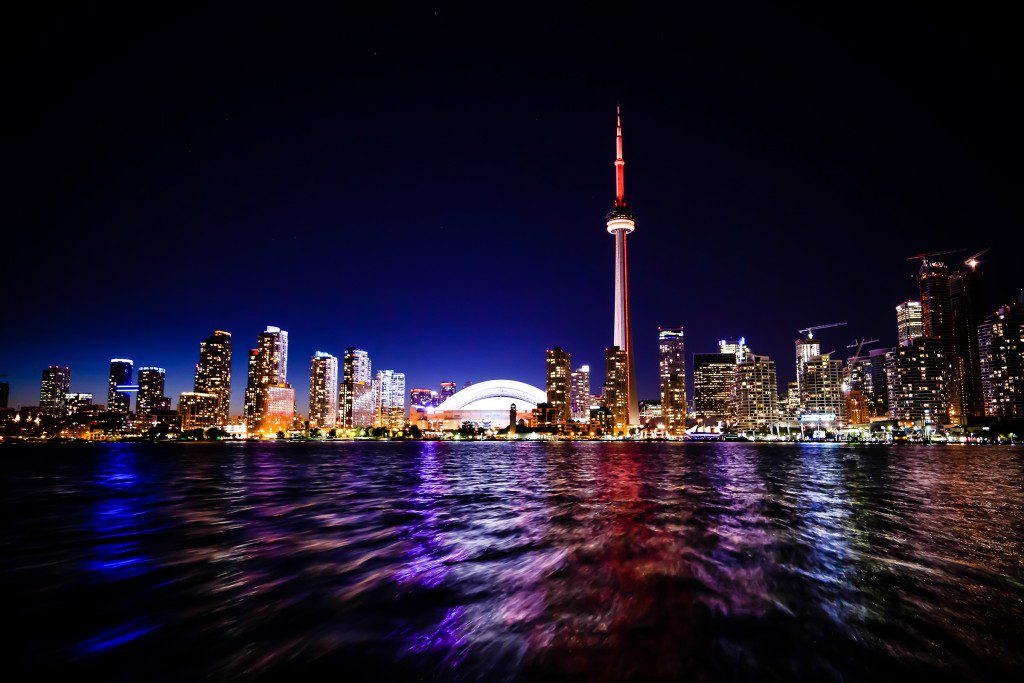 Toronto cityscape nighttime