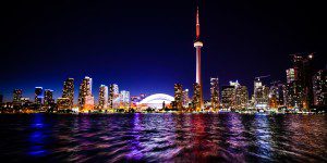 Toronto cityscape nighttime