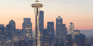 seattle skyline in Washington state