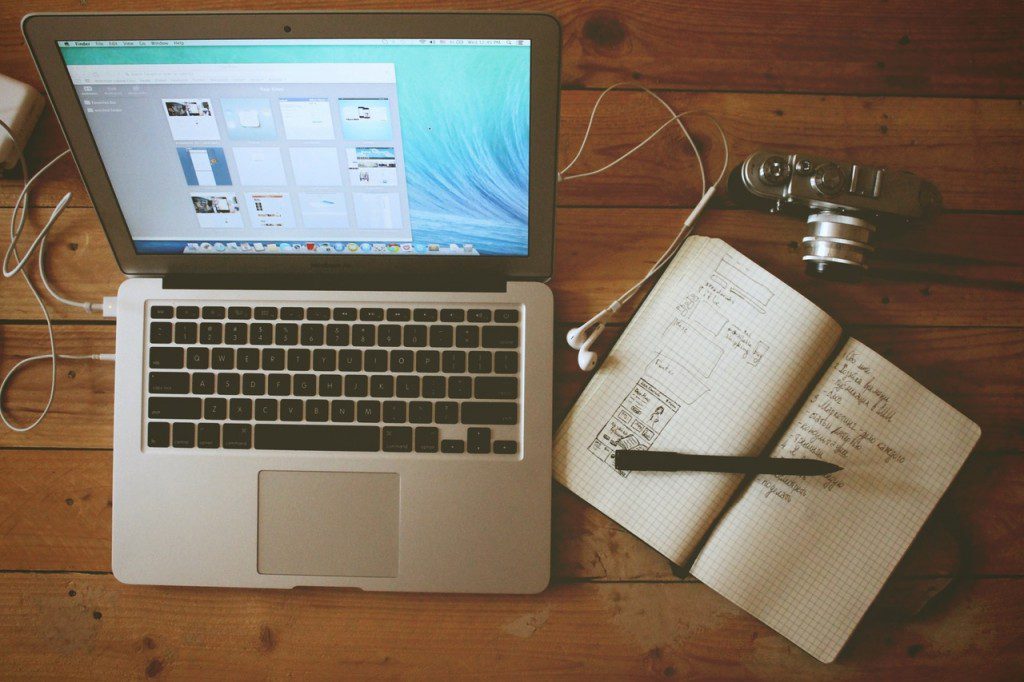 laptop computer used by a student at the Graziadio School