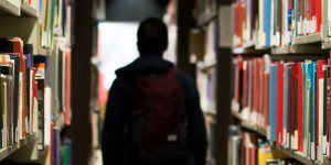 Student in Library