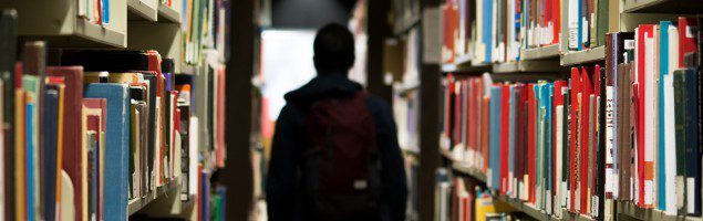 Student in Library