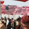 U.S. Veterans marching to their free entrepreneurship bootcamp