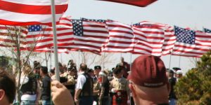 U.S. Veterans marching to their free entrepreneurship bootcamp