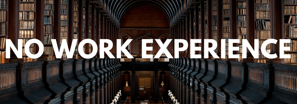 mba without work experience
