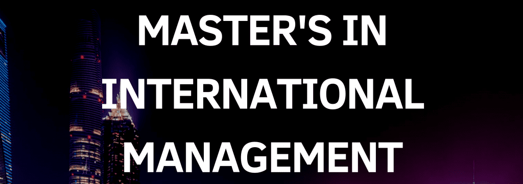 Master of Management Programme - International Business Indian