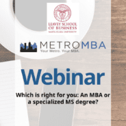 WEBINAR: Which is right for you: An MBA or a specialized MS degree?